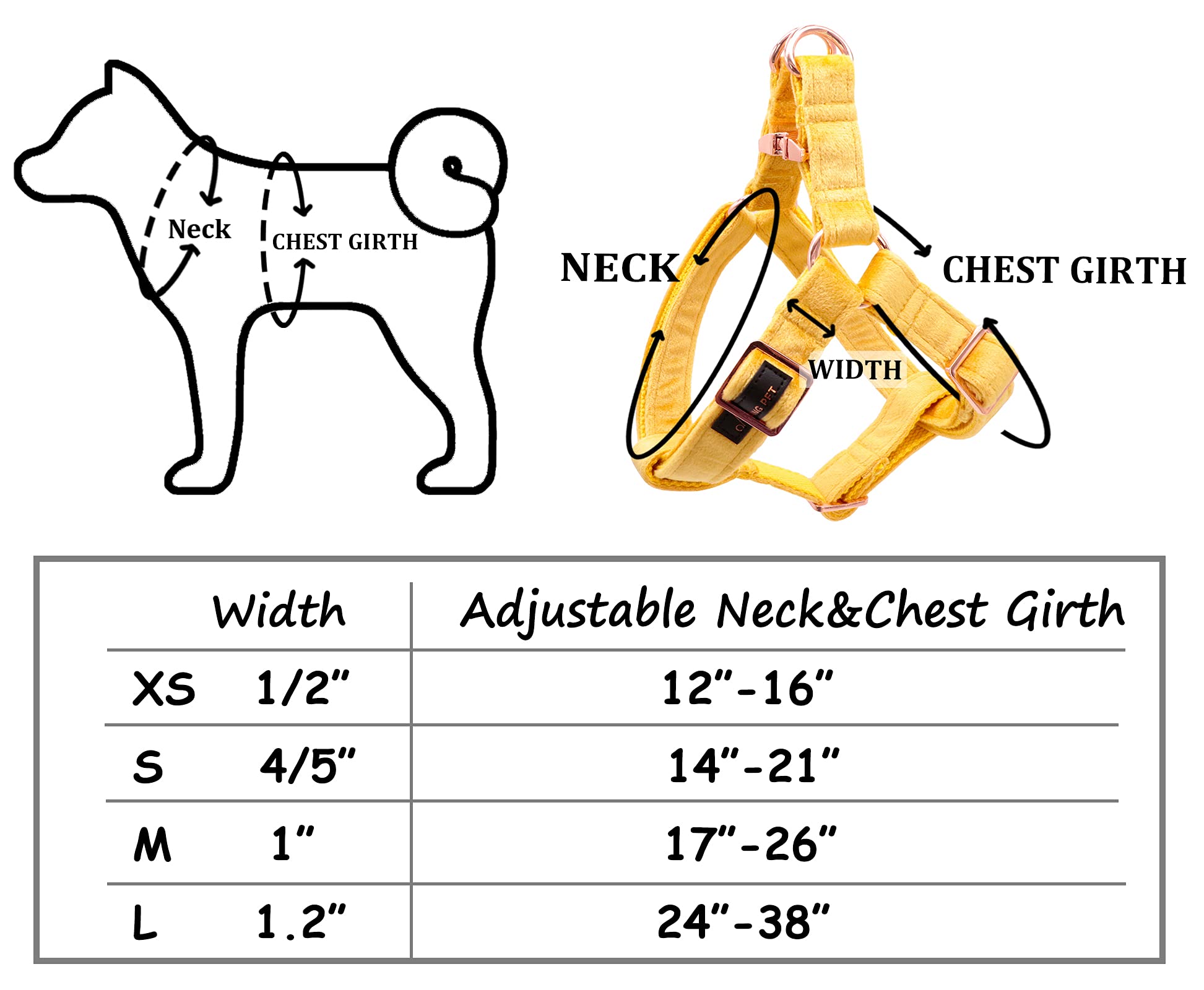 ARING PET Velvet Dog Harness - Adjustable Soft Halter for Small, Medium & Large Dogs - Comfortable & Secure for Walking, Training & Outdoor Adventures