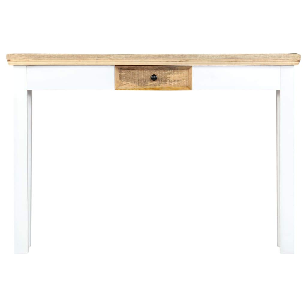 Rustic Console Sofa Table with Drawer - Solid Wood End Table, Computer Desk & Coffee Snack Table for Living Room, Hallway or Home Office - Perfect for Small Spaces, TV Stand & Entryway Decor