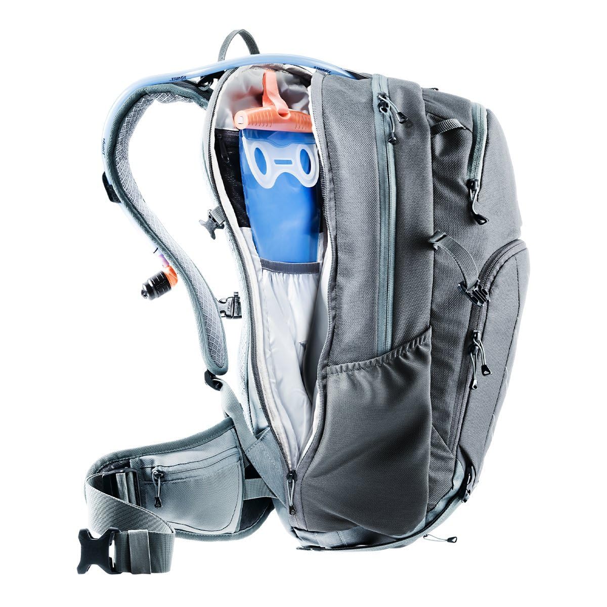 Deuter Attack 22 EL Extra Long Protector Bike Backpack - Waterproof Cycling Backpack for Commuting & Mountain Biking | Durable Hiking Daypack with Laptop Compartment