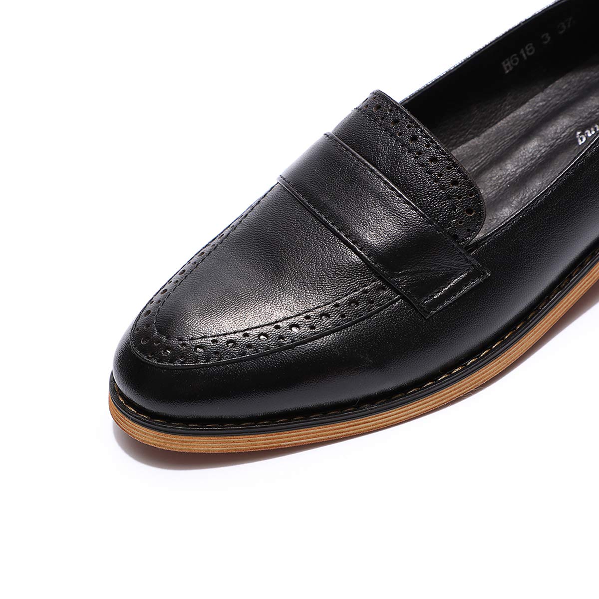 Women's Classy Leather Penny Loafers - Slip-On Dress Casual Flat Shoes for Office & Work | Comfortable Ladies Loafers for Business, Travel & Everyday Wear