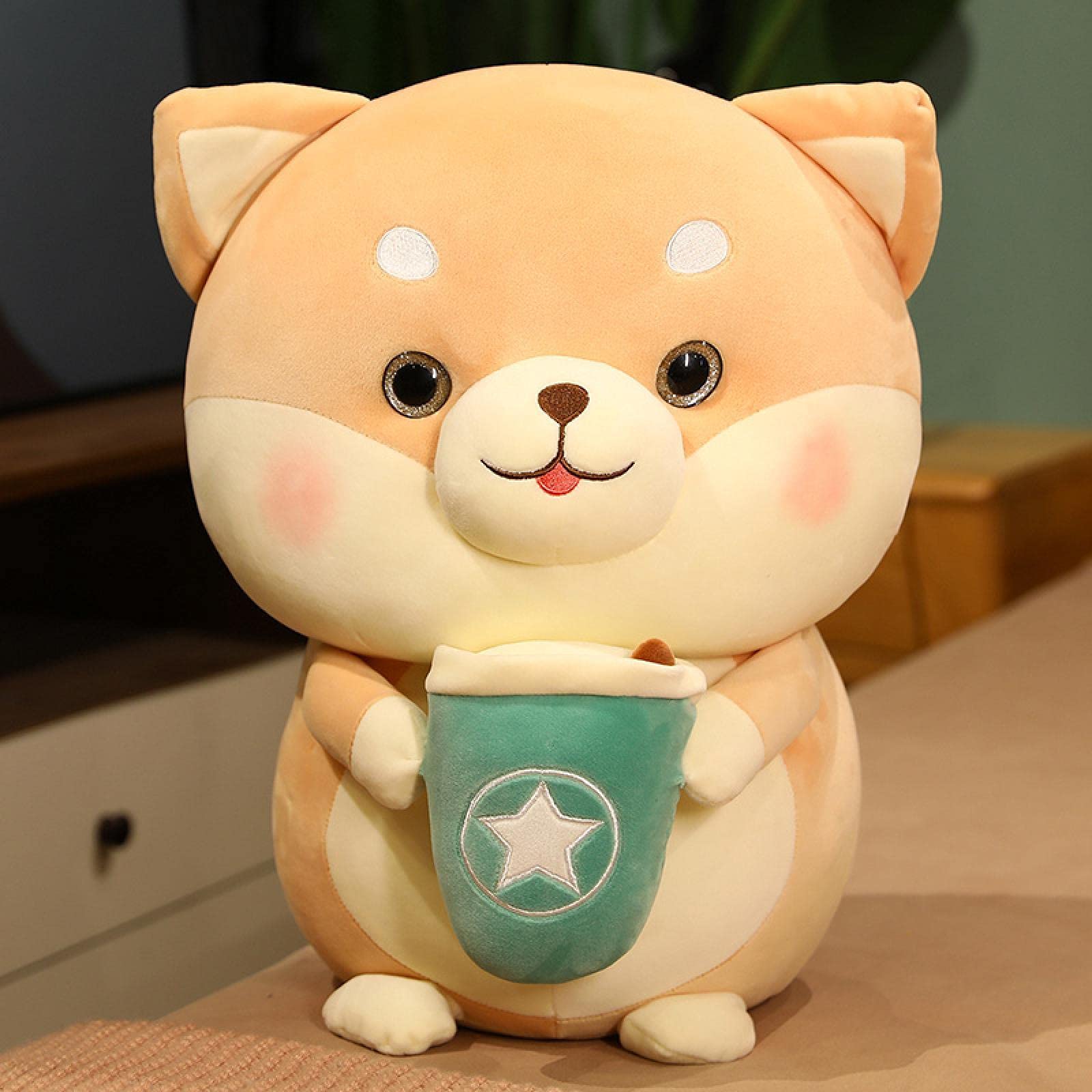 Cute Shiba Inu Dog Plush Toy - Soft Stuffed Animal Pillow (35cm, Brown) - Perfect Kawaii Gift for Kids Birthday, Anime Lovers & Home Decor