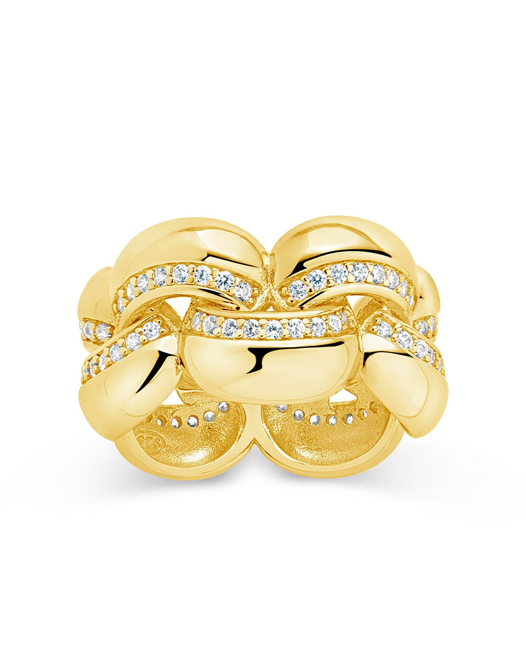 Regan CZ Chain Ring - Elegant Cubic Zirconia Jewelry for Women | Perfect for Parties, Weddings & Special Occasions