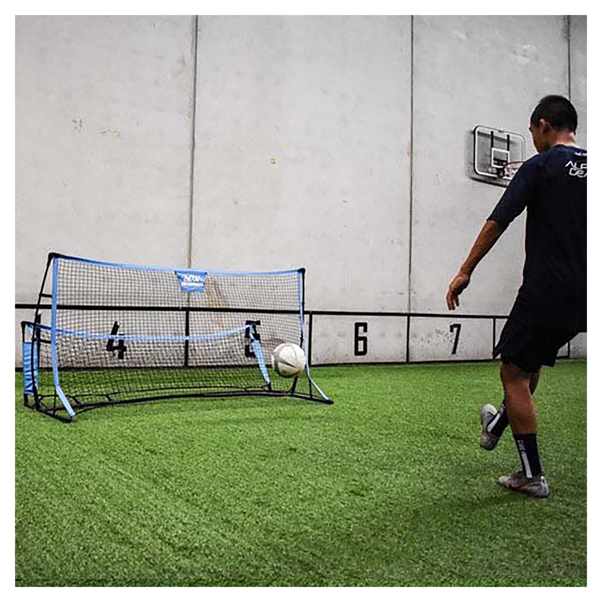 2-Sided Portable Rebounder Goal - Soccer Training Equipment for Kids & Adults - Perfect for Backyard, Park & Indoor Soccer Practice