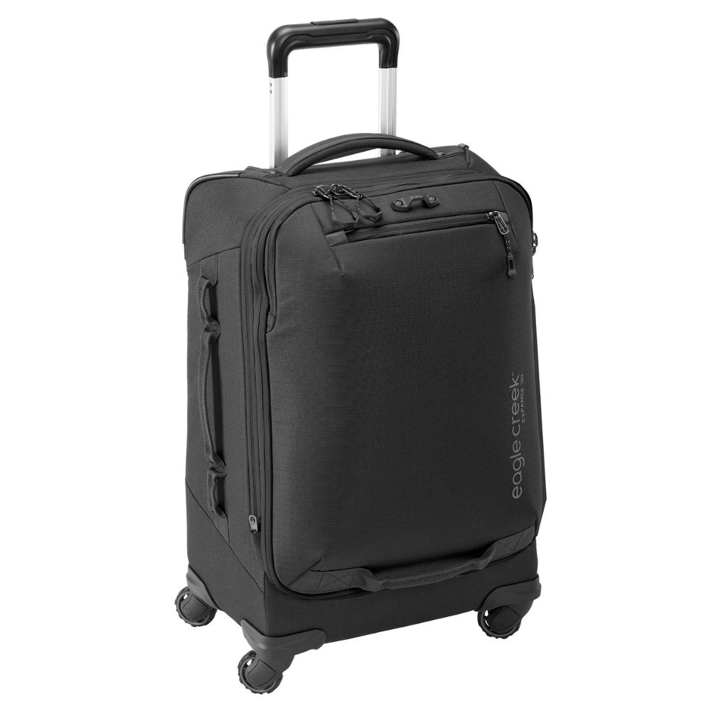 Eagle Creek Expanse 4 Wheel 56cm Carry On Spinner Luggage Black - Lightweight Durable Suitcase for Air Travel & Business Trips