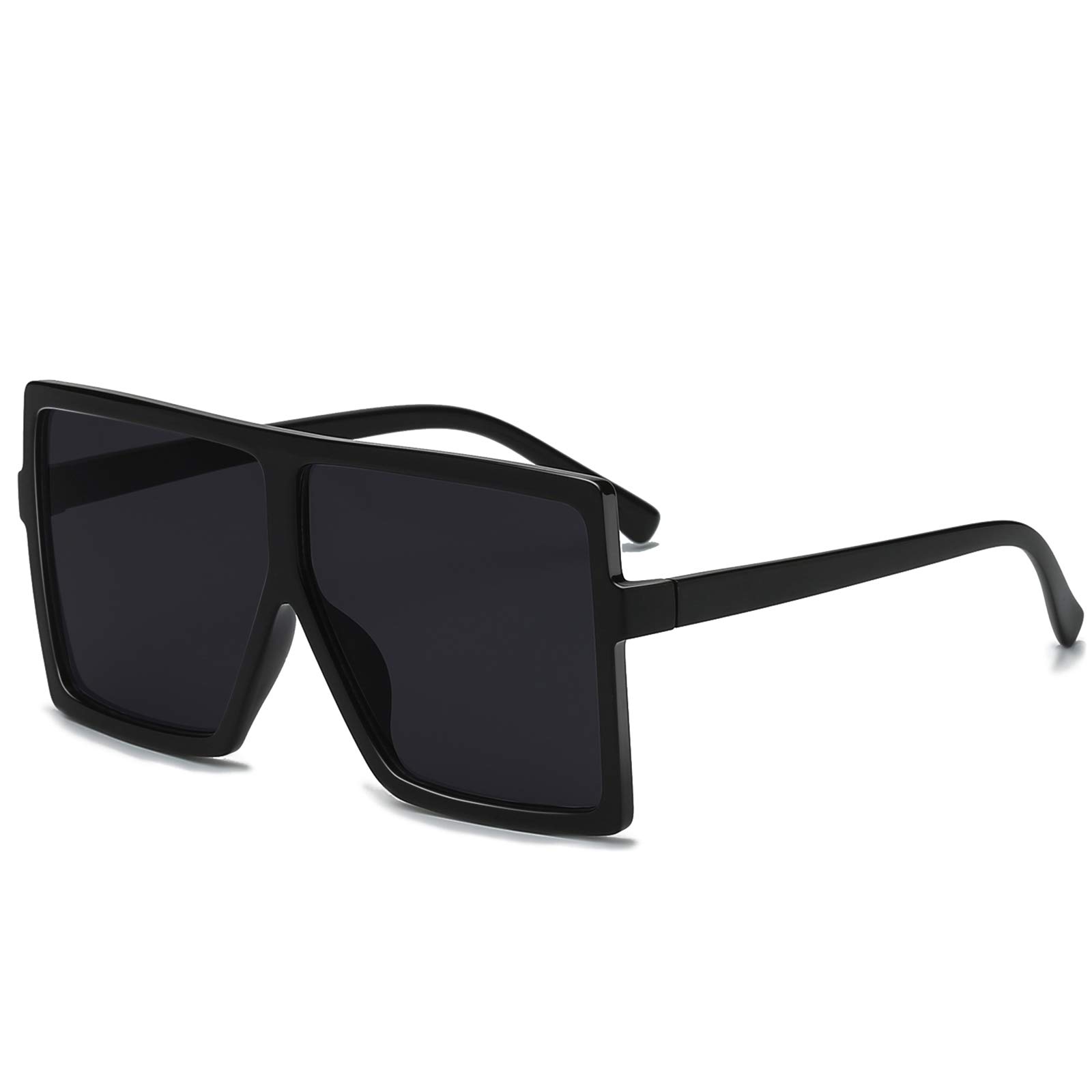 GRFISIA Square Oversized Sunglasses for Women & Men - UV Protection Flat Top Fashion Shades for Driving, Beach & Outdoor Activities