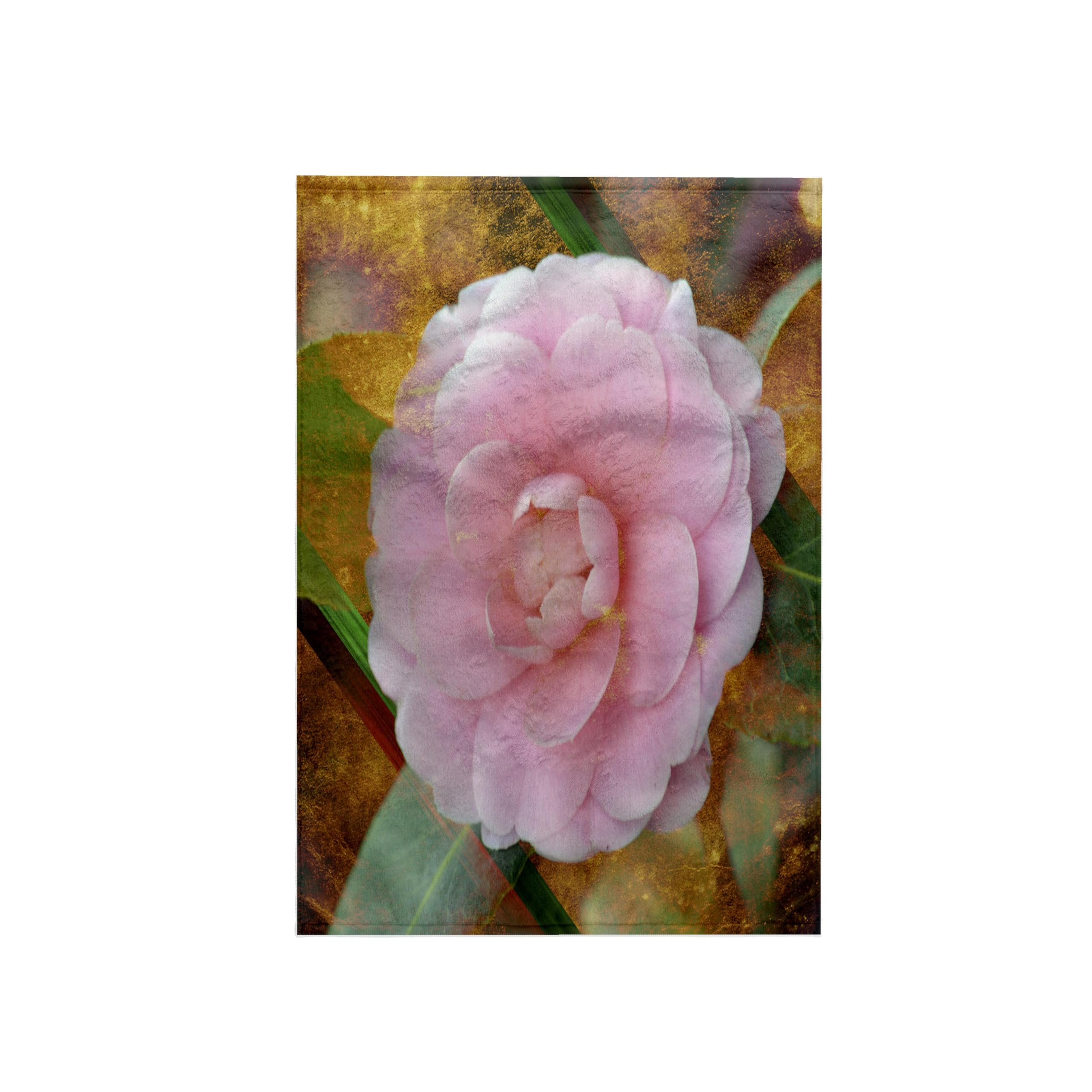 3D Rose Rust Vintage Style Pink Floral Towel - 15