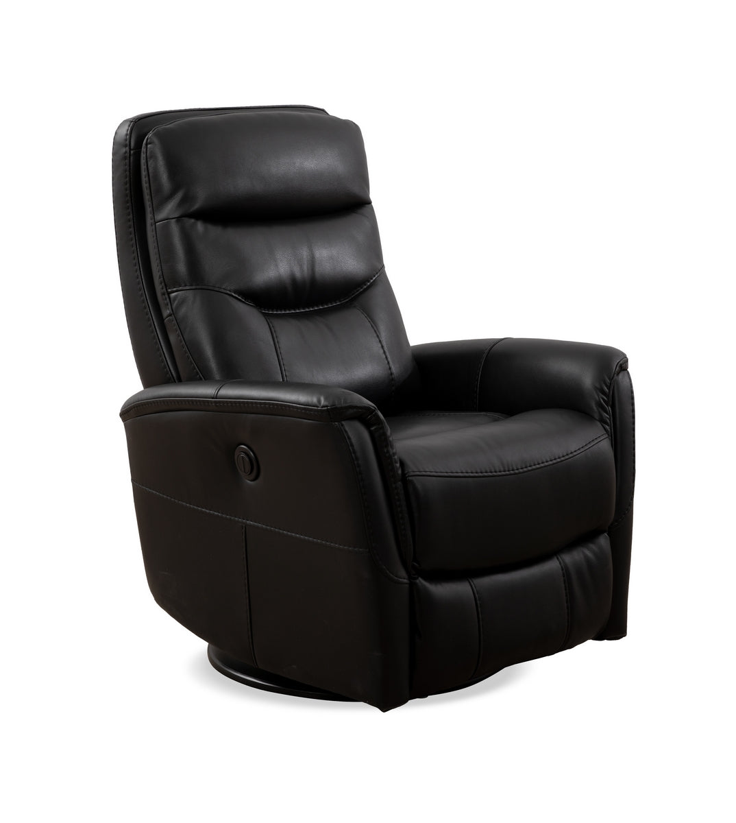 Premium Black Onyx Comfort Glide Recliner Chair - Ergonomic Leather Lounge Chair with Smooth Gliding Mechanism for Living Room, Home Theater & Office Relaxation