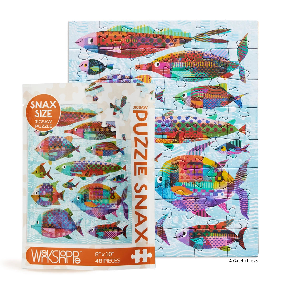 48-Piece Kids Puzzle Snacks - Fun & Educational Fish-Themed Puzzle for Toddlers & Preschoolers - Perfect for Birthday Gifts, Classroom Activities & Family Game Night