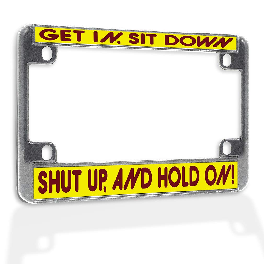 Metal Bike License Plate Frame - Weatherproof Motorcycle Accessories for Riding