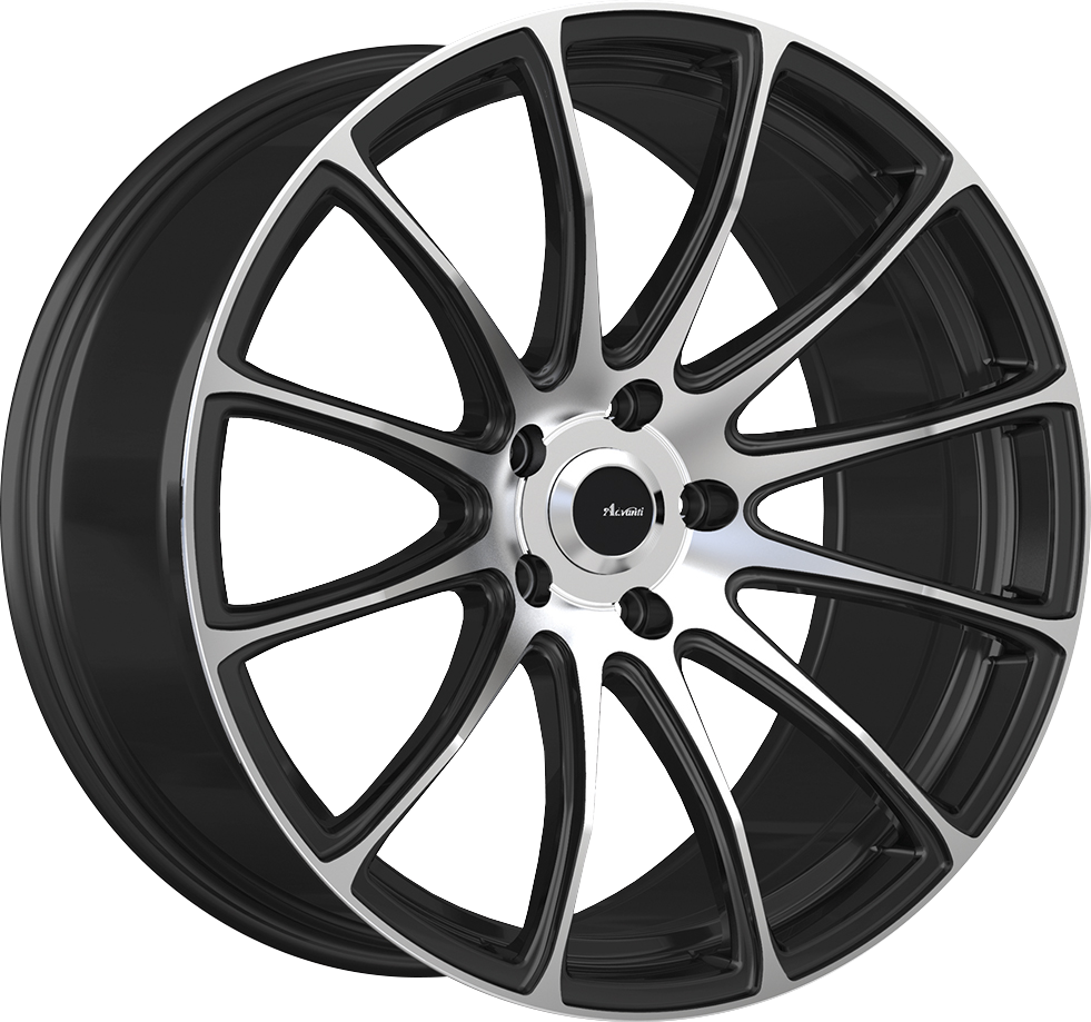 Advanti Svelto Matte Black Machined Face 19x9.5 +45 5x120mm 72.6mm Wheel - Perfect for BMW, Mercedes & Performance Cars - Upgrade Your Ride for Street & Track Use