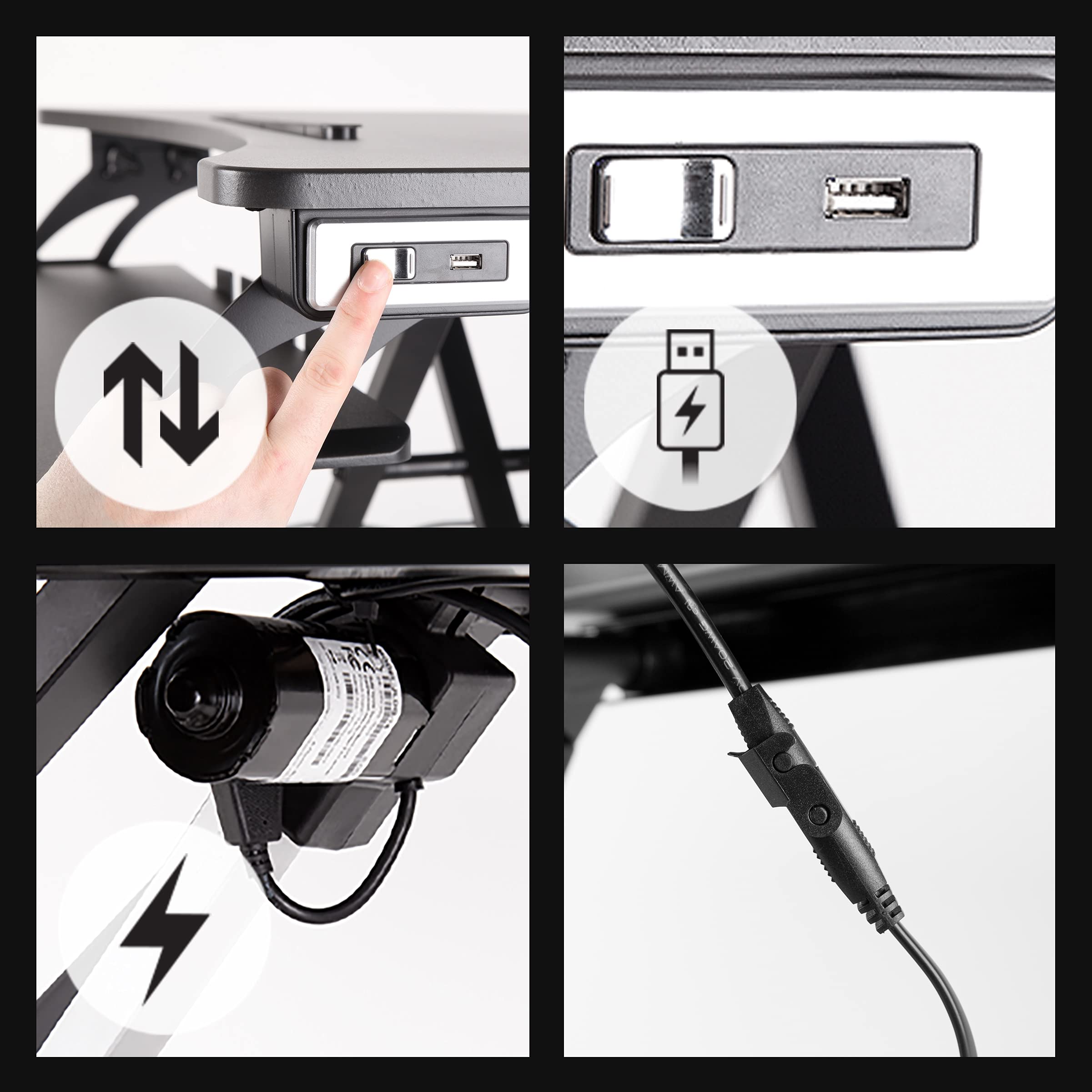 Duronic DM05D22 Electric Height Adjustable Standing Desk - 33