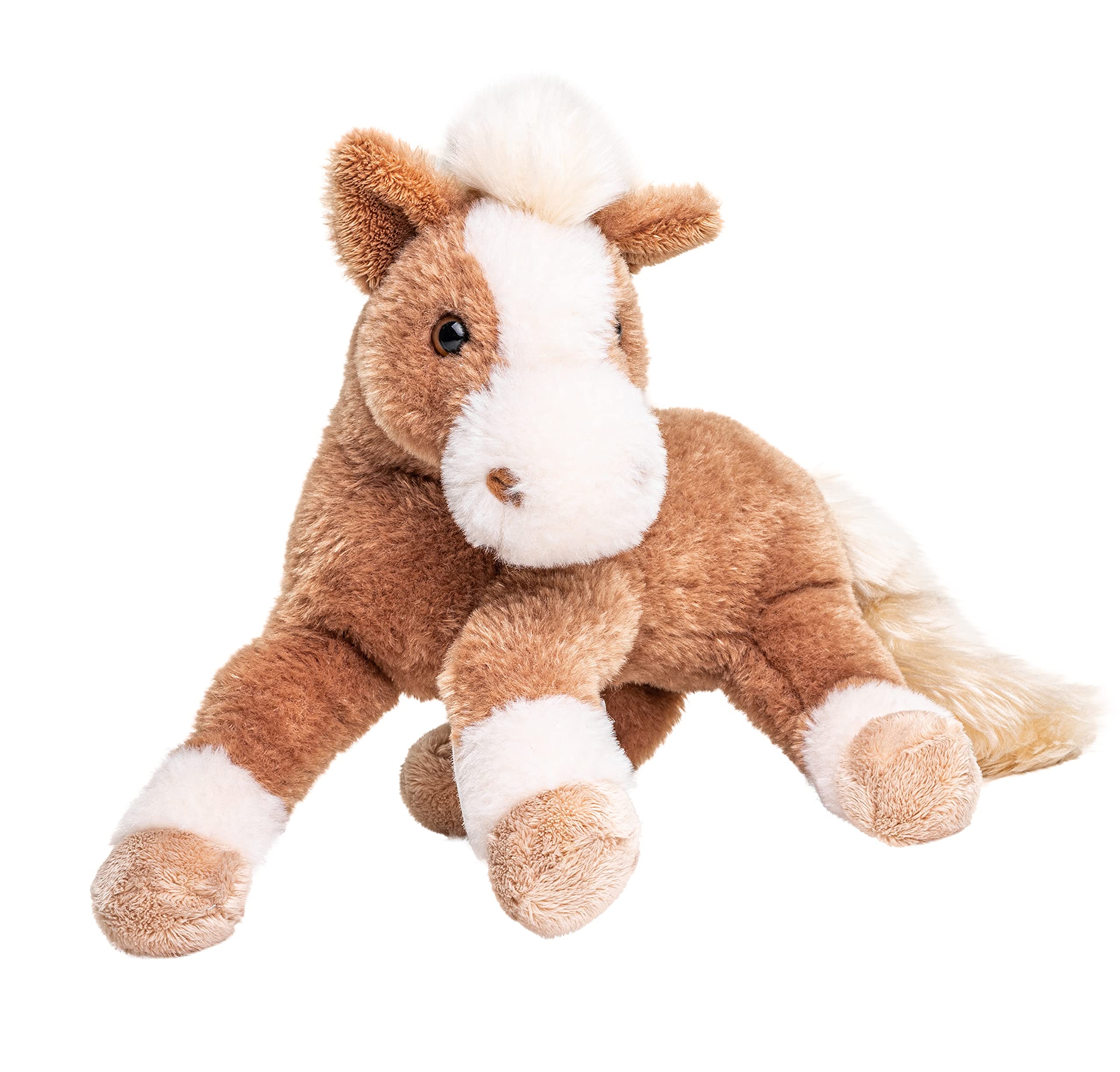 Uni-Toys Brown Lying Horse Plush - 28 cm Soft Stuffed Animal Toy for Kids, Farm Animal Collection - Perfect for Cuddling, Nursery Decor & Gift Giving