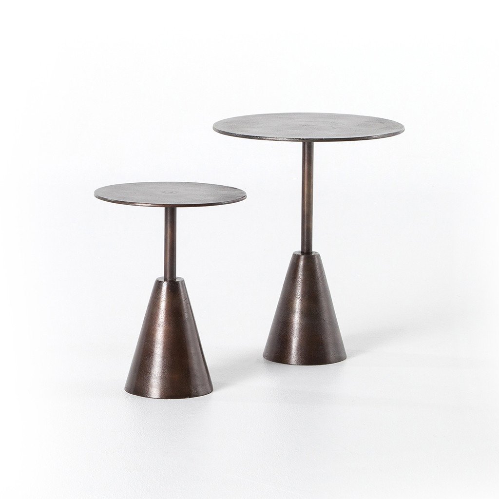 Modern End Tables Set of 2 - Small Side Tables for Living Room, Bedroom & Office - Wooden Nightstand with Storage Shelf - Perfect for Coffee, Books & Decor