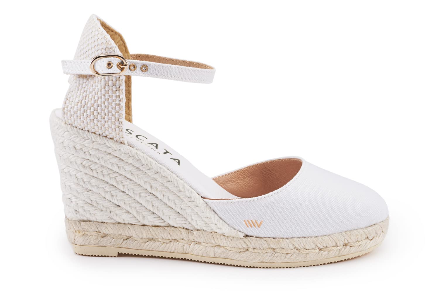 VISCATA Satuna Women's Espadrille Sandals - Comfortable Canvas Wedge Sandals with Adjustable Buckle for Summer, Beach, and Casual Outings