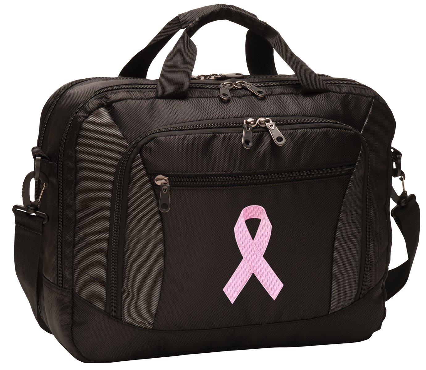 Pink Ribbon Laptop Bag - Stylish & Durable Computer Bag for Work, School, and Travel