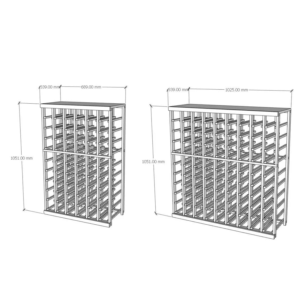 60 Bottle Half Height Elite Wine Rack 42