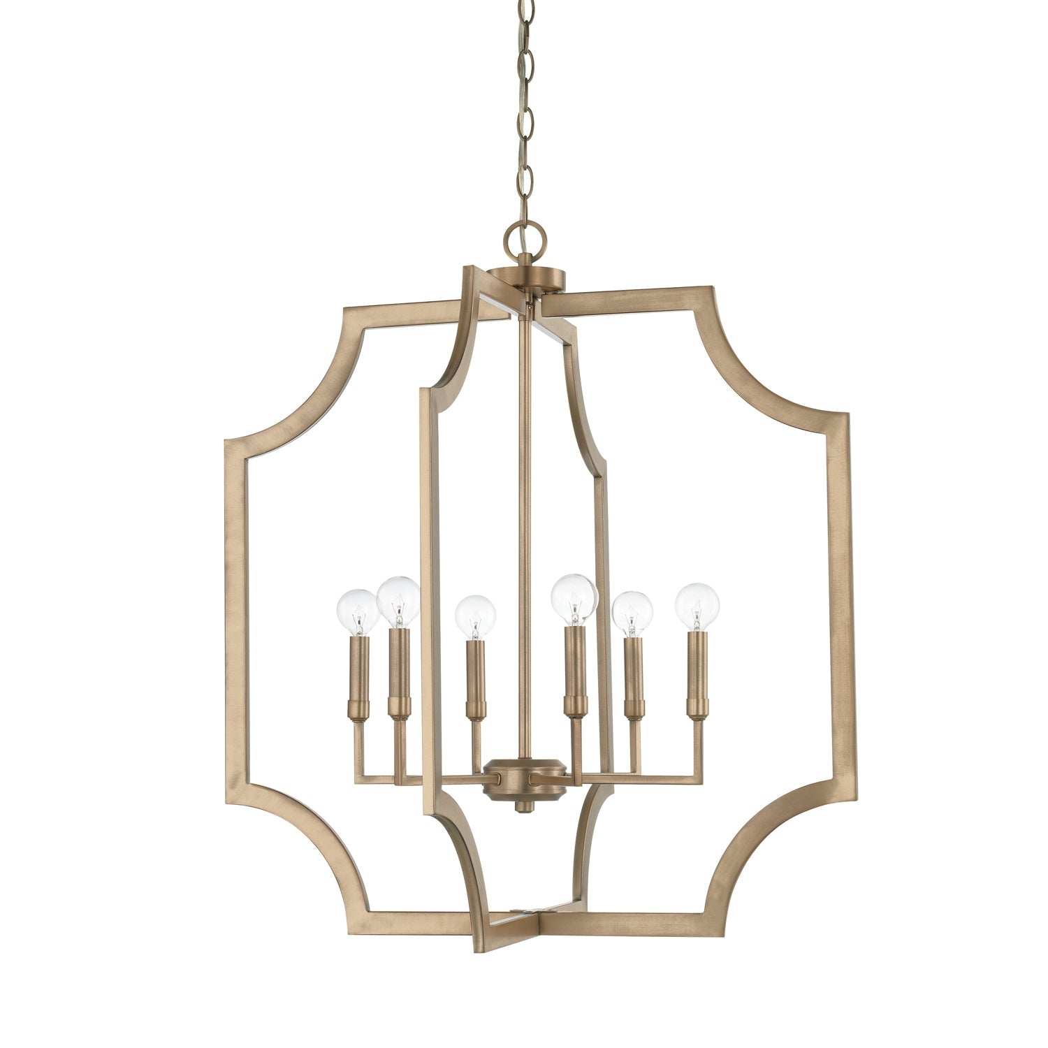 Capital Lighting Six Light Foyer Pendant - Modern Chandelier for Entryway, Hallway & Dining Room - Elegant Ceiling Light Fixture for Home Decor