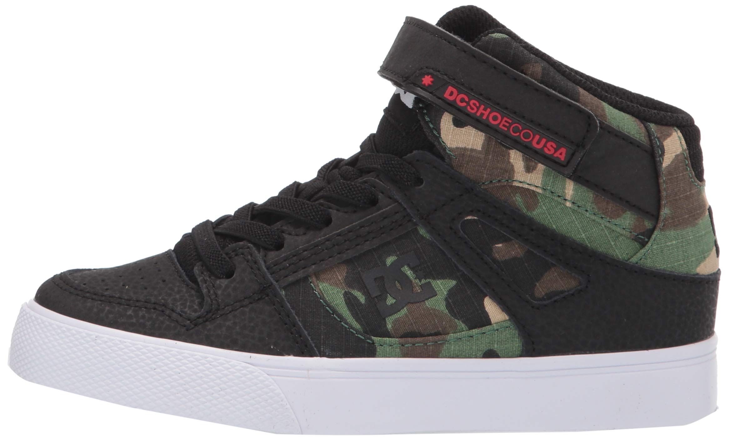 DC Boys High Top EV Skate Shoes - Lightweight & Durable with Ankle Strap & Elastic Laces for Skateboarding, Streetwear Fashion & Casual Wear