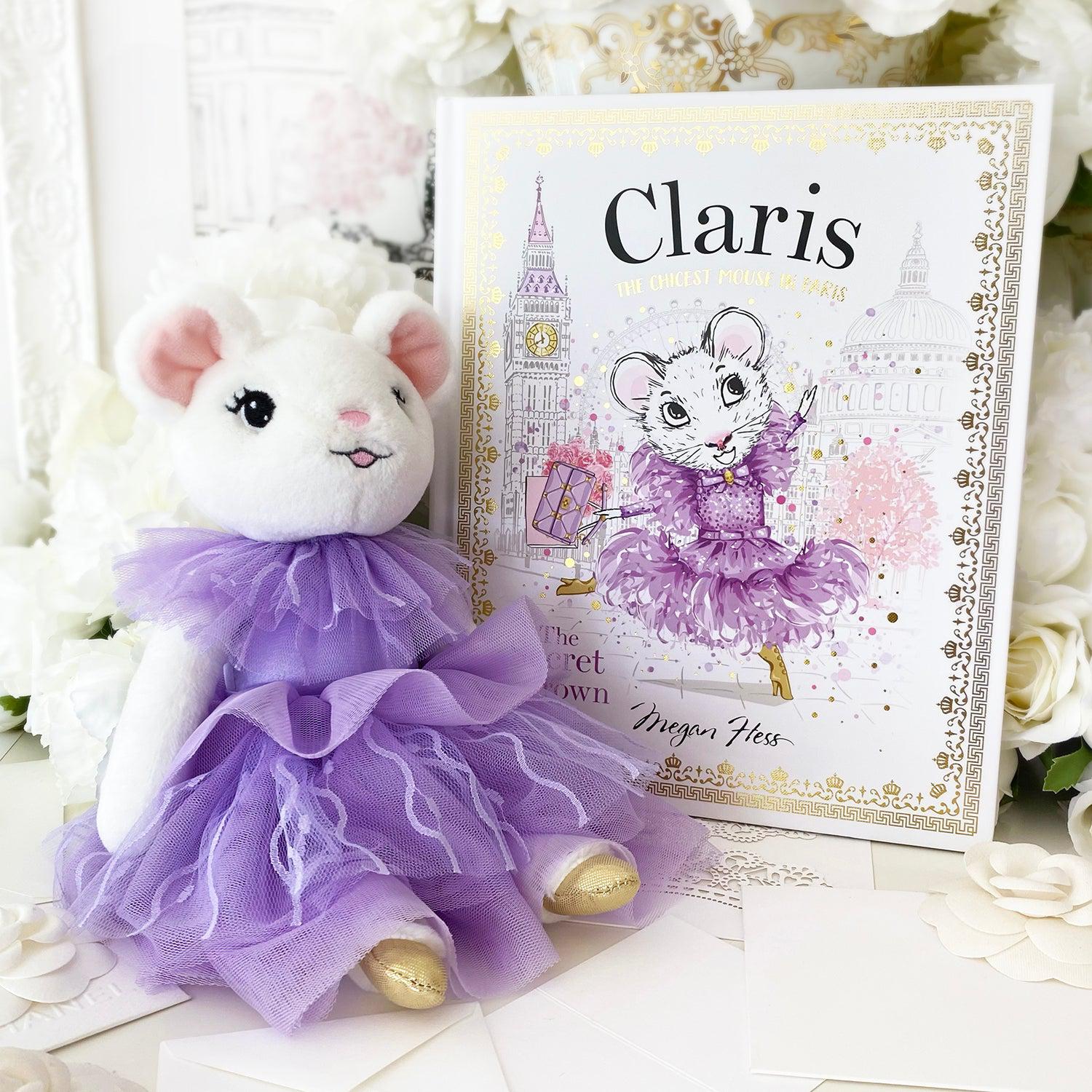 Claris The Mouse Oh La La Lilac Plush Stuffed Animal Toy - Cute Collectible Gift for Kids & Disney Fans, Perfect for Birthday Parties & Room Decor
