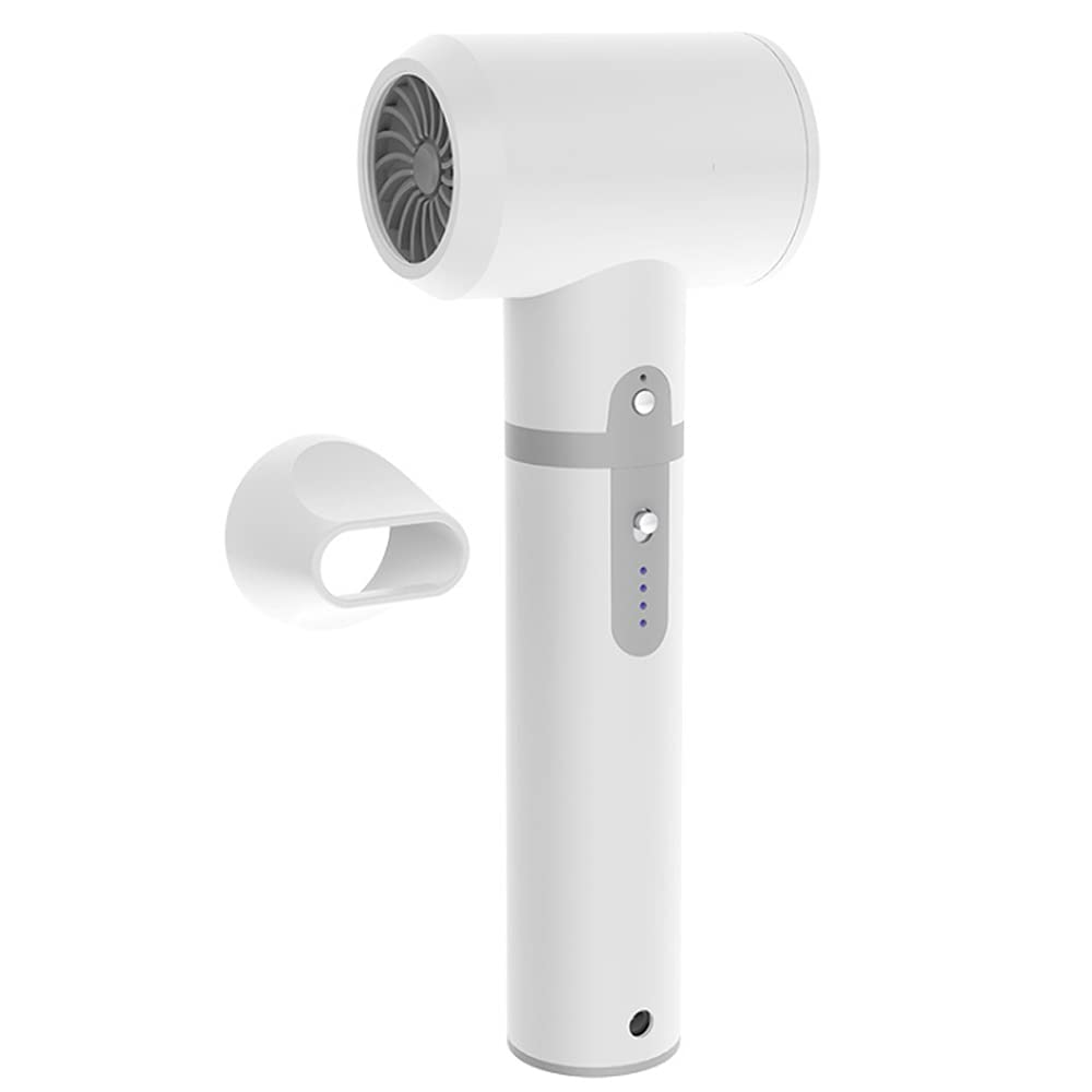 Portable Cordless Hair Dryer - 350W Rechargeable Handheld Blow Dryer with 3 Temperature Settings (37°-55°C) | Compact Travel Hairdryer for Home, Salon, Pets & Art Painting | Perfect for On-the-Go Styling, Quick Drying & DIY Projects