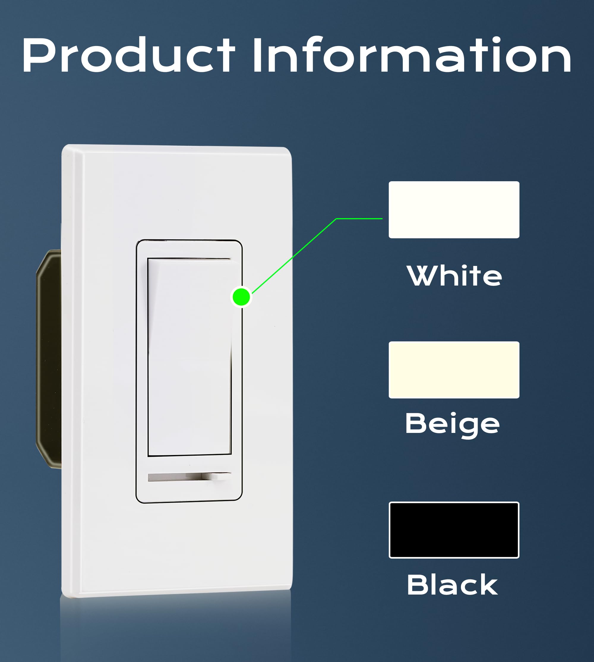 10 Pack Cloudy Bay 3-Way/Single Pole Dimmer Switch - Compatible with 150W LED/CFL & 600W Incandescent/Halogen Lights - Includes Wall Plates - Perfect for Home Lighting Control in Bedrooms, Living Rooms & Hallways