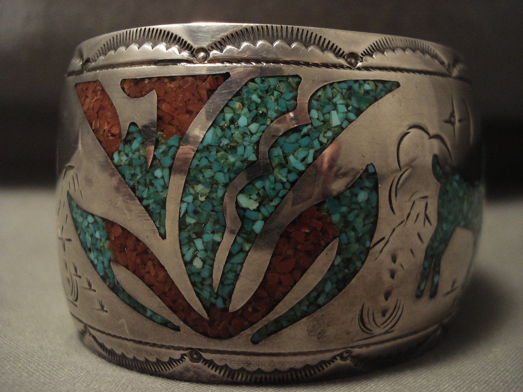 100 Gram Heavy Vintage Navajo Turquoise Native American Silver Bracelet - Authentic Southwest Jewelry for Women, Boho Style Accessories, Perfect for Festivals & Gift Giving