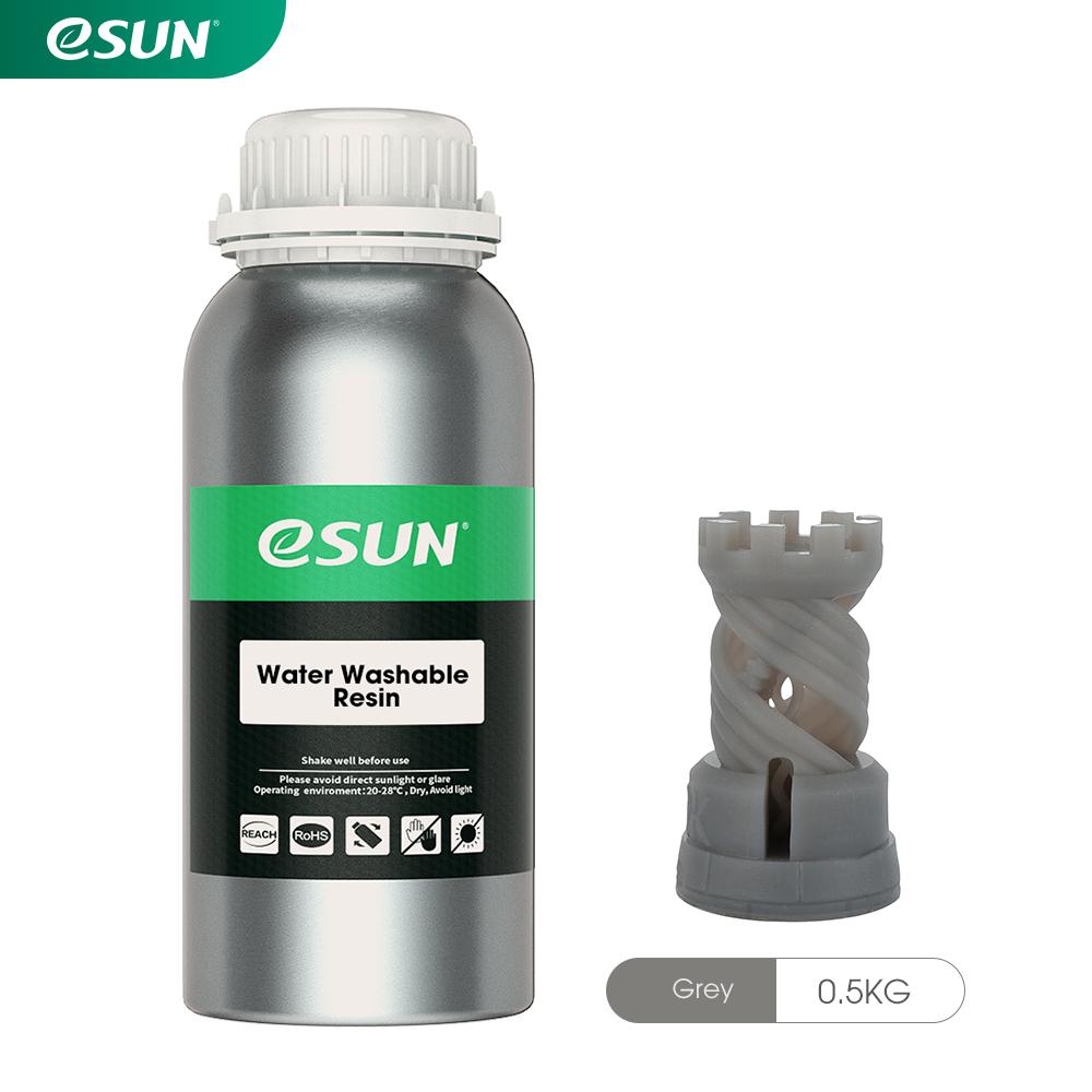 ESUN Water Washable Resin 1000g for LCD 3D Printing - High Precision, Low Odor, Fast Curing (Multiple Colors) - Perfect for Miniatures, Jewelry Making & Dental Models