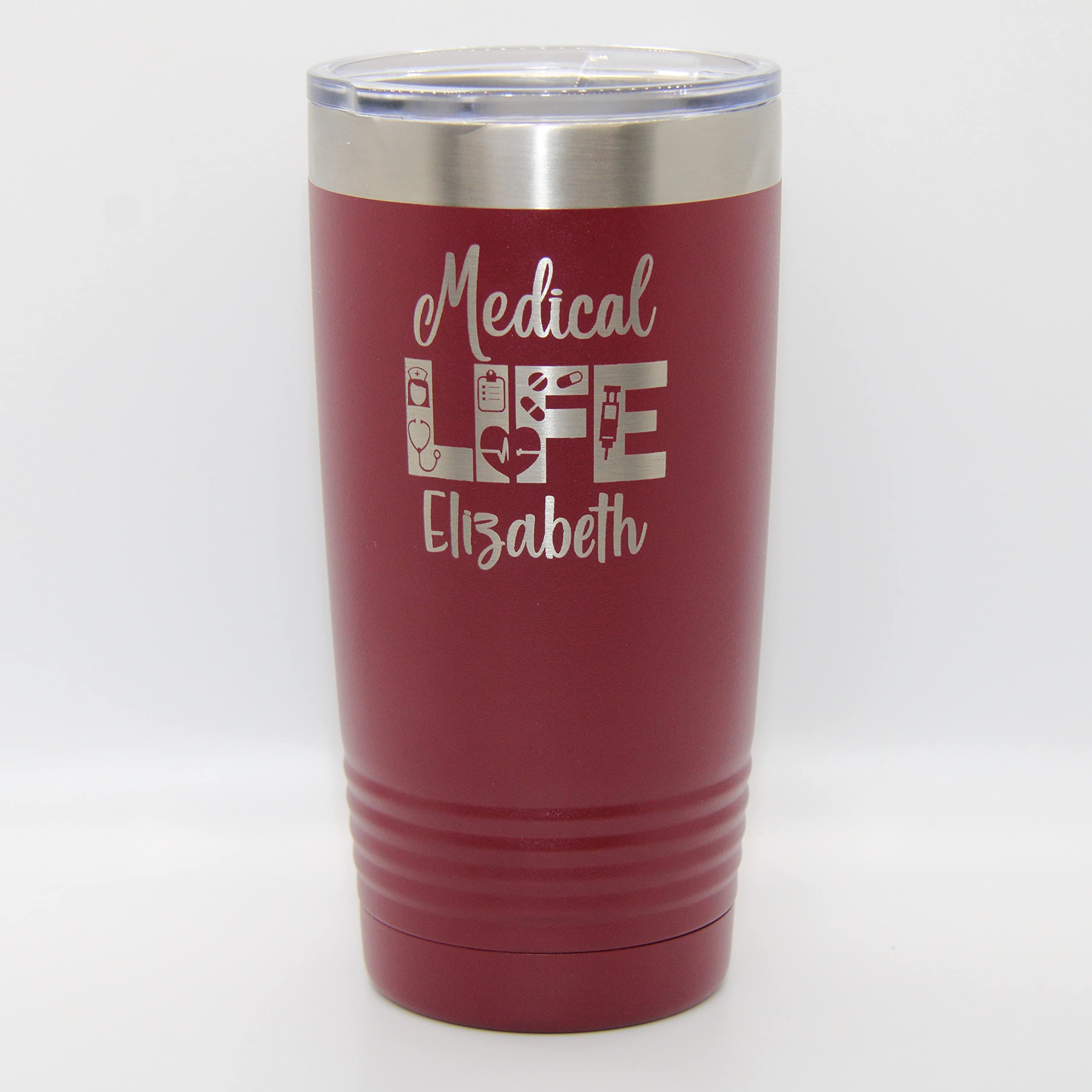 Polar Camel Personalized Stainless Steel Tumbler for Medical Professionals - 20oz Insulated Travel Mug with Lid - Perfect Gift for Nurses, Doctors & Healthcare Workers - Keeps Drinks Hot/Cold for Hours - Ideal for Hospitals, Clinics & On-The-Go Use