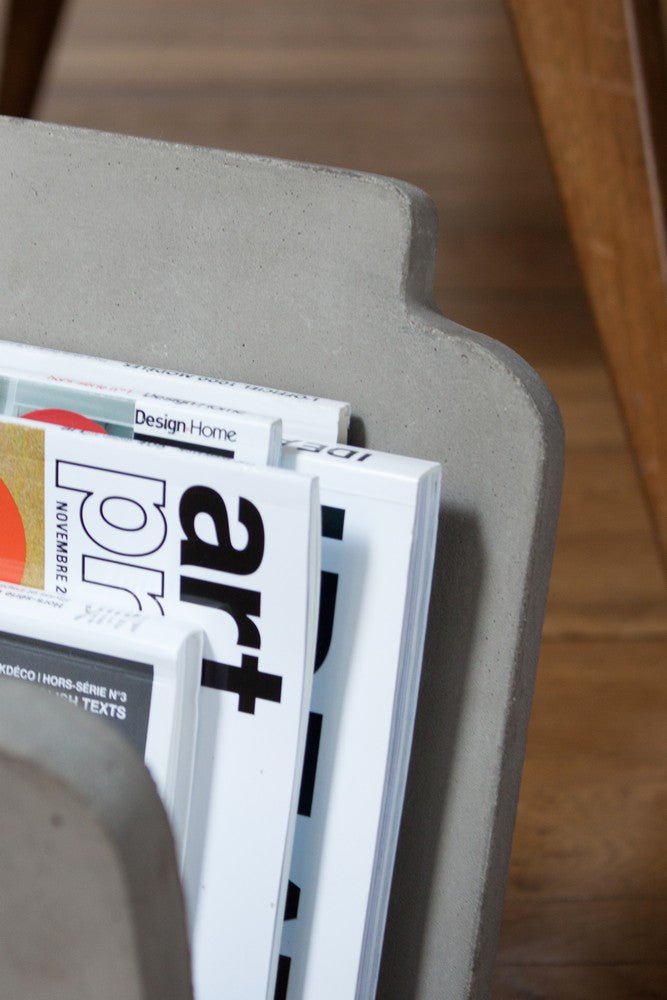 Stylish Doc Magazine Rack by Lyon Beton - Modern Home & Office Organizer for Books, Newspapers & Magazines - Perfect for Living Rooms, Waiting Areas & Workspaces