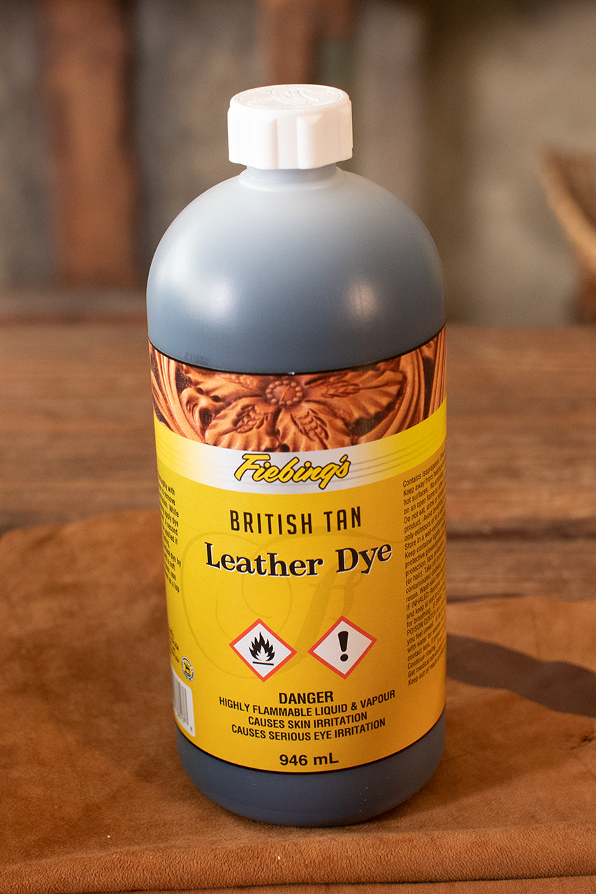 Fiebing's British Brown Leather Dye 32oz (946ml) - Professional Leather Coloring for Shoes, Bags, Jackets & Furniture Restoration