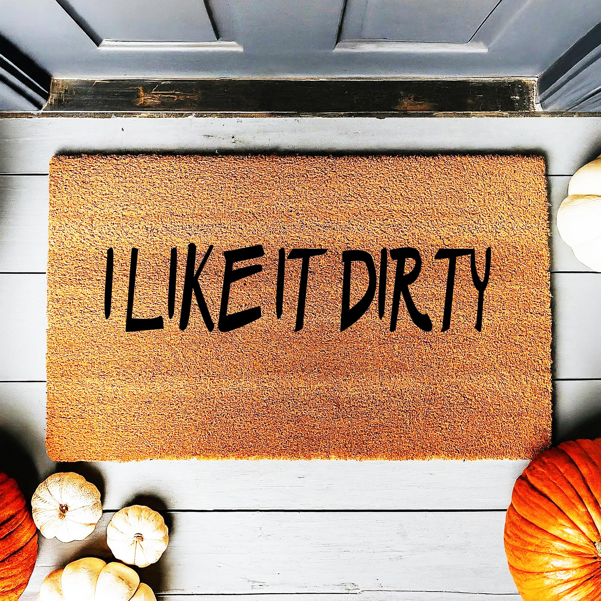 Funny 'I Like It Dirty' Doormat - Premium Thick Coir Welcome Mat, Durable Humorous Entryway Rug for Front Door - Perfect for Home, Office & Gifts (STK-1149)