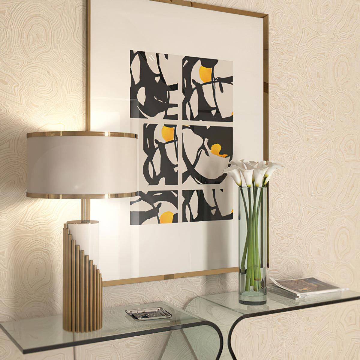 Modern Streamline Table Lamp - Sleek LED Desk Light for Home Office, Bedroom & Living Room - Perfect for Reading, Working & Ambient Lighting