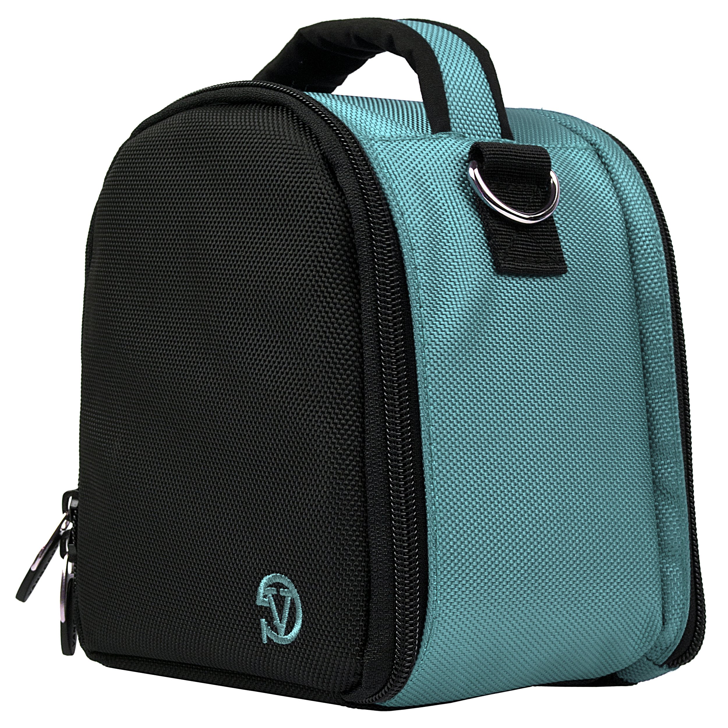 Durable Nylon SLR Camera Bag Sky Blue for Olympus E-M10, E-M5, OM-D E-M1, OM-D E-M10, OM-D E-M5 DSLR Cameras - Includes Screen Protector & Mini Tripod - Perfect for Travel, Hiking & Outdoor Photography