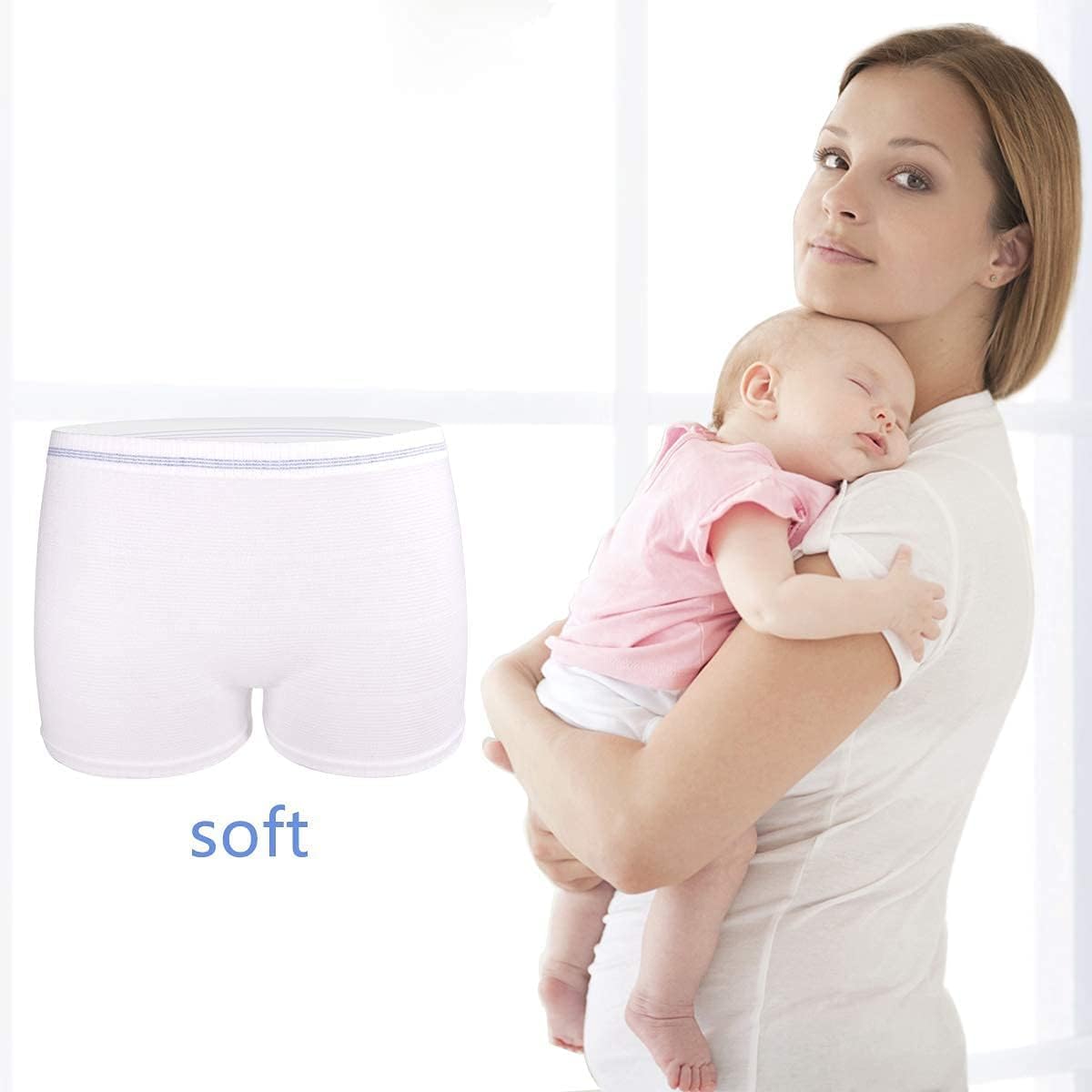 Postpartum Disposable Mesh Underwear for Women - Soft & Breathable C-Section Recovery Panties - Hospital Grade Maternity Underwear for Comfort After Delivery | Perfect for Post-Surgery Care & New Mom Comfort