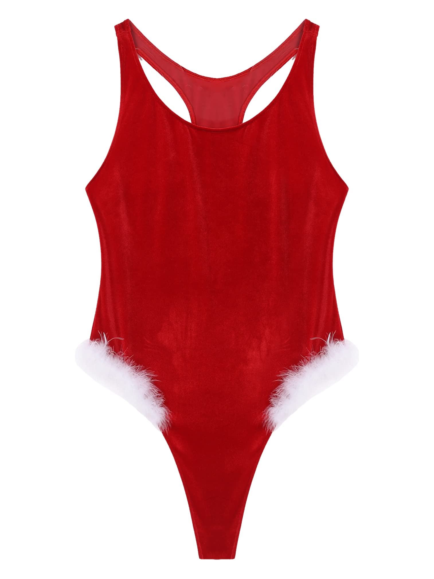 **Sexy Santa Claus Costume for Men - Velvet Christmas Bodysuit Lingerie & Cosplay Underwear - Perfect for Holiday Parties, Festive Events & Christmas Cosplay**