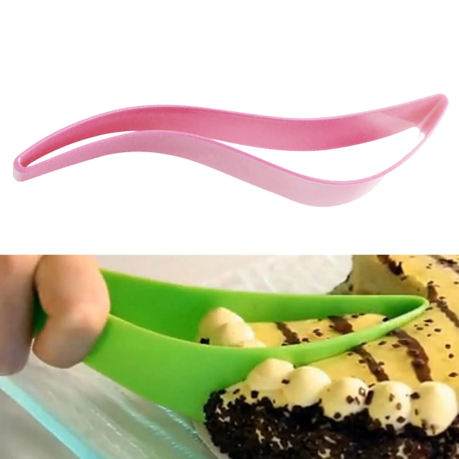 Premium ABS Green Cake Slicer - Professional Cake Pie & Pastry Cutter, Bread & Pizza Divider Tool for Baking, Party Serving & Dessert Display (Eco-Friendly Kitchen Accessory)