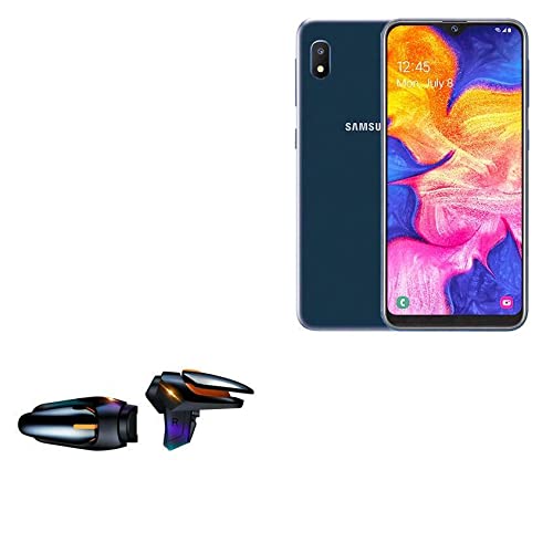 BoxWave Gaming Trigger Buttons for Samsung Galaxy A11 - Touchscreen QuickTrigger Auto with Autofire for Mobile FPS Games - Jet Black - Perfect for PUBG, Call of Duty Mobile & Fortnite Gaming Accessories