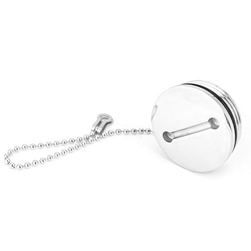 Premium Marine Gas Deck Fill - Polished Stainless Steel with Splash Guard | Boat Fuel Filler Accessory for Yachts, Sailboats & Powerboats | Durable Marine Hardware for Saltwater & Freshwater Use