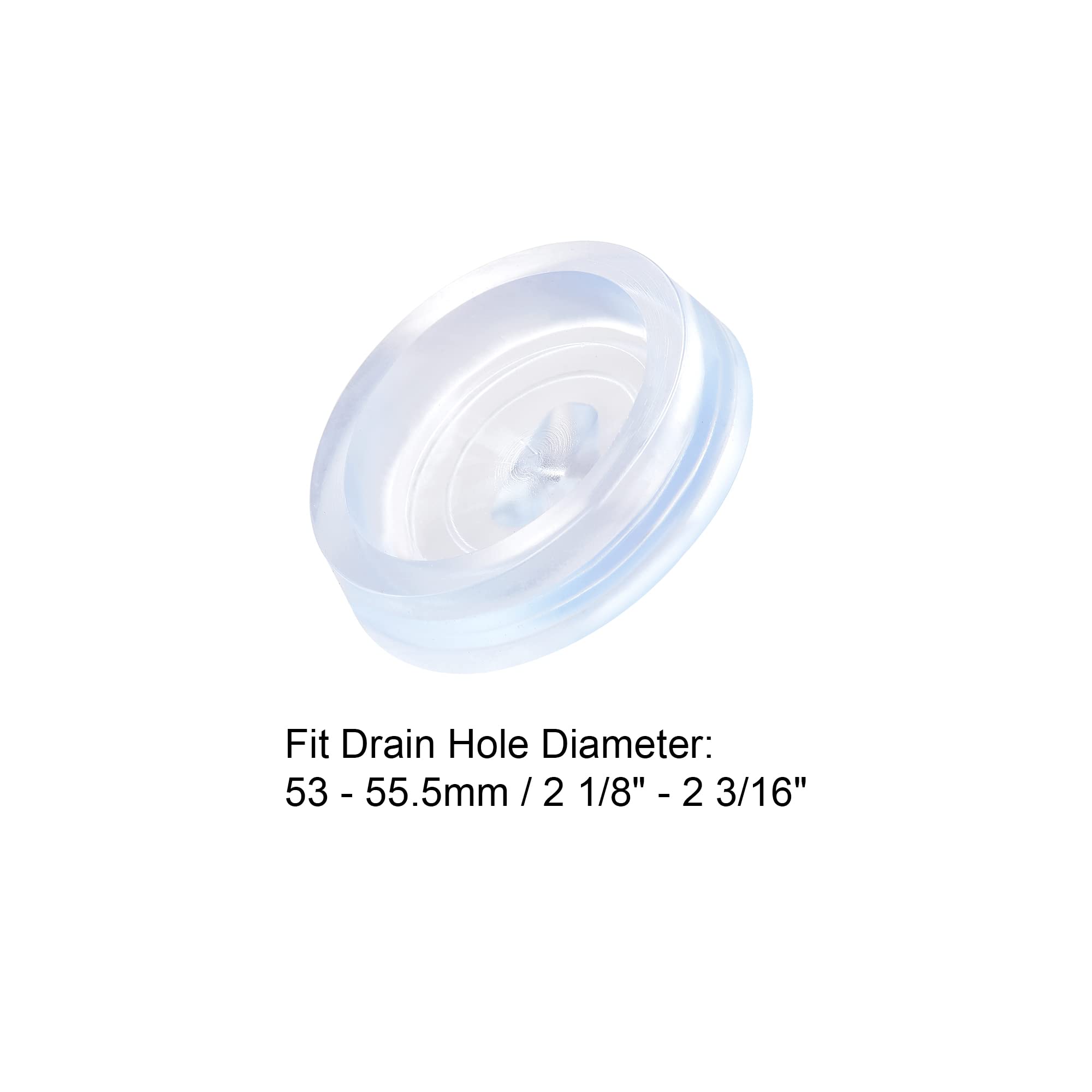 Premium Clear Rubber Sink Plug - Universal 2-1/8