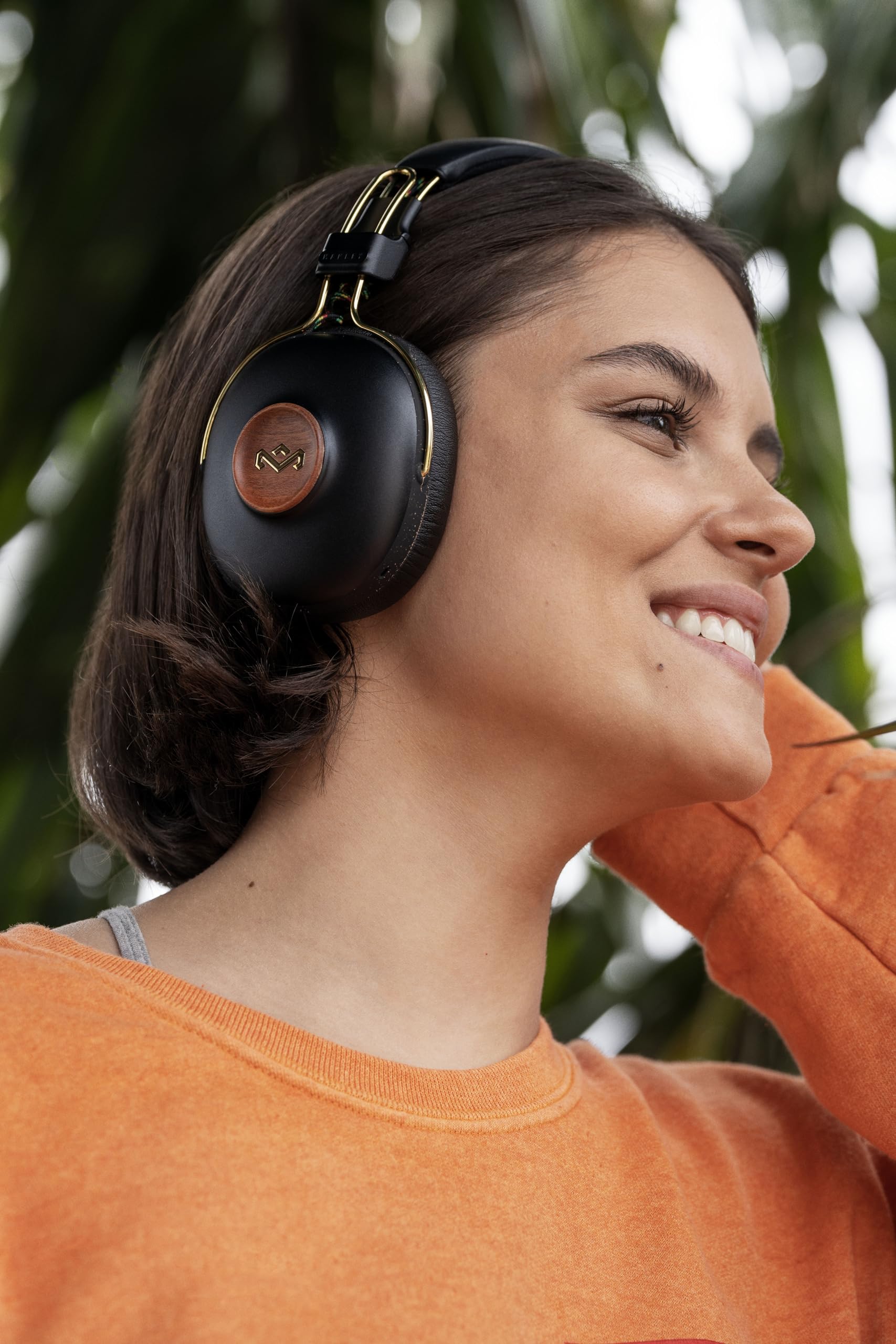 House of Marley Positive Vibration Over-Ear Wireless Bluetooth Headphones with Microphone - 34H Playtime, Quick Charge, Noise Isolation - Perfect for Travel, Work & Music Lovers (Rasta Inspired Design)