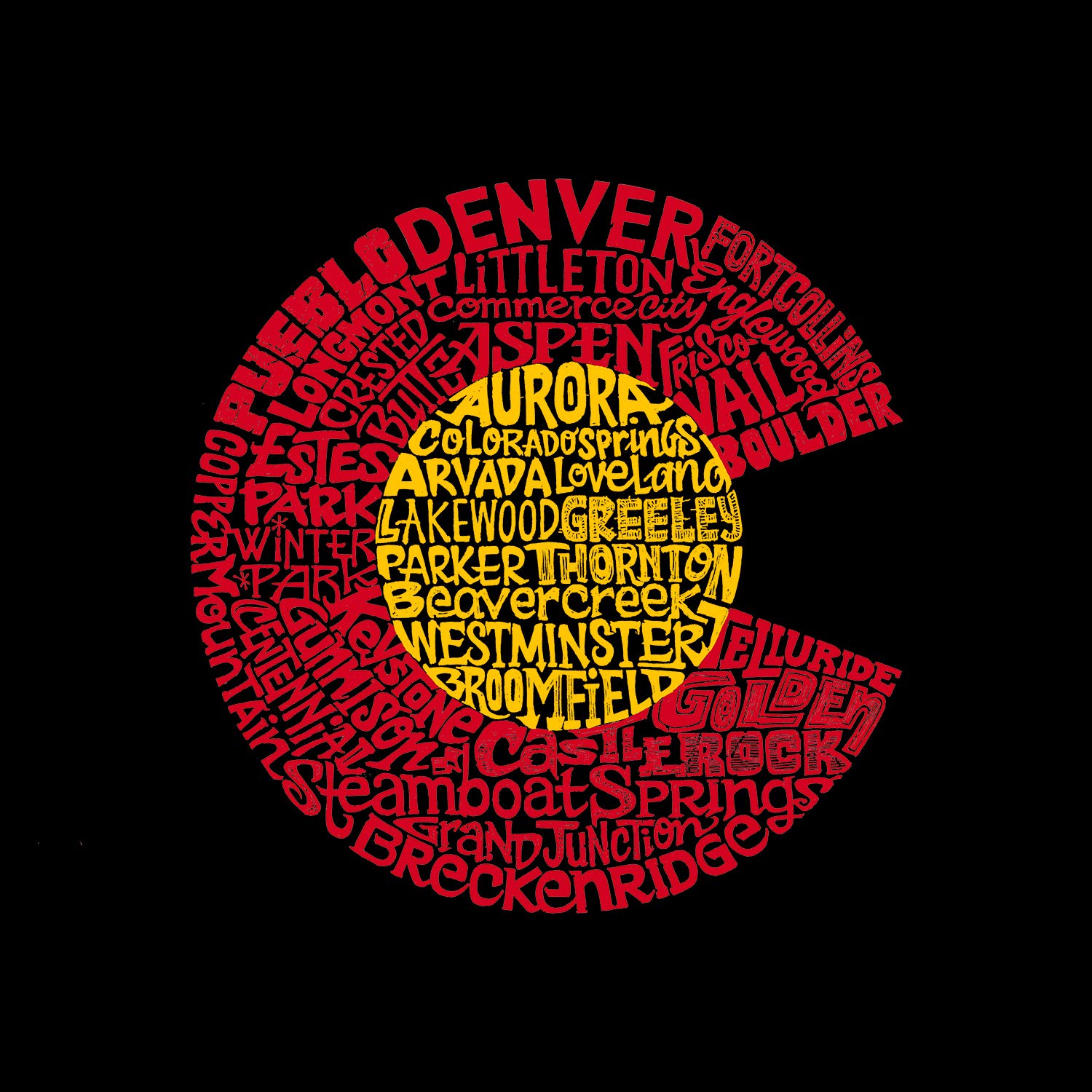 LA POP ART Boys' Word Art T-Shirt - Colorado State Design | Trendy Graphic Tee for Kids & Teens | Perfect for School, Travel & Casual Outfits