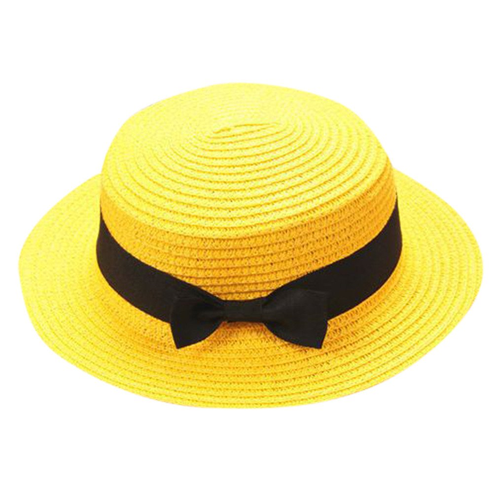 Breathable Baby Bowknot Sun Hat for Boys & Girls - Kids & Adults Summer Beach Travel Outdoor Sun Protection Cap - Perfect for Beach Vacations, Pool Parties, and Outdoor Adventures