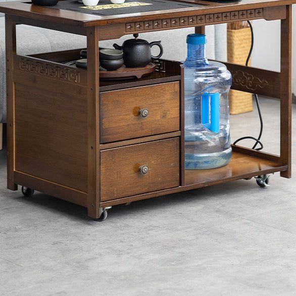 Portable Multi-Functional Bamboo Tea Table - Lightweight & Foldable for Indoor, Outdoor, Picnics, and Camping
