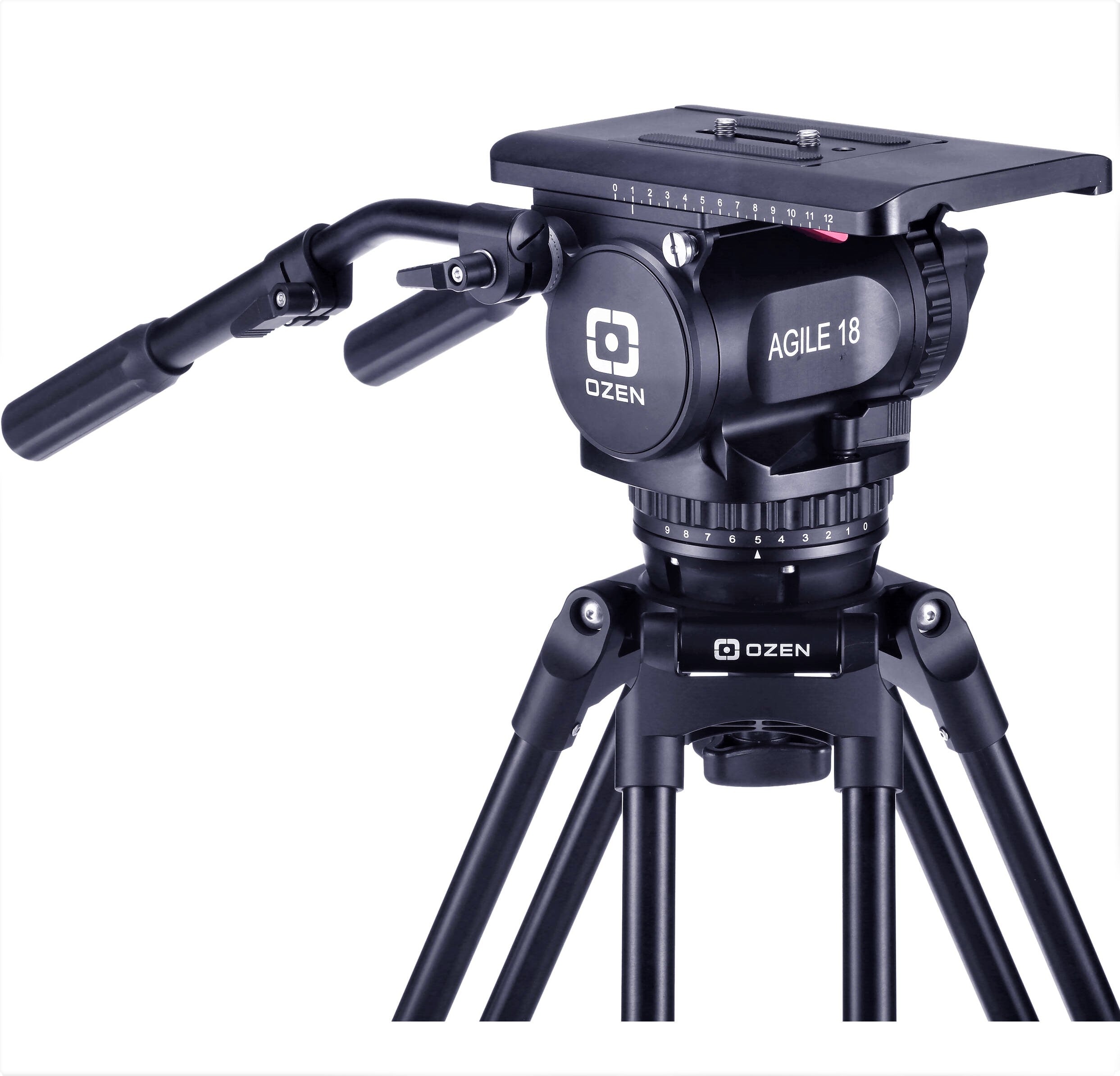 OZEN 18CF1HDM 100mm Agile 18M EZ Load Max Tripod System - Heavy Duty Camera Support for Photography & Videography - Perfect for Outdoor Shooting, Studio Work, and Travel Vlogging