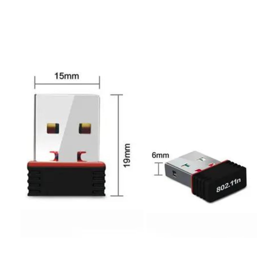 150Mbps Mini USB WiFi Adapter - Dual Band 2.4G/5G for PC Desktop - Home & Office Use
