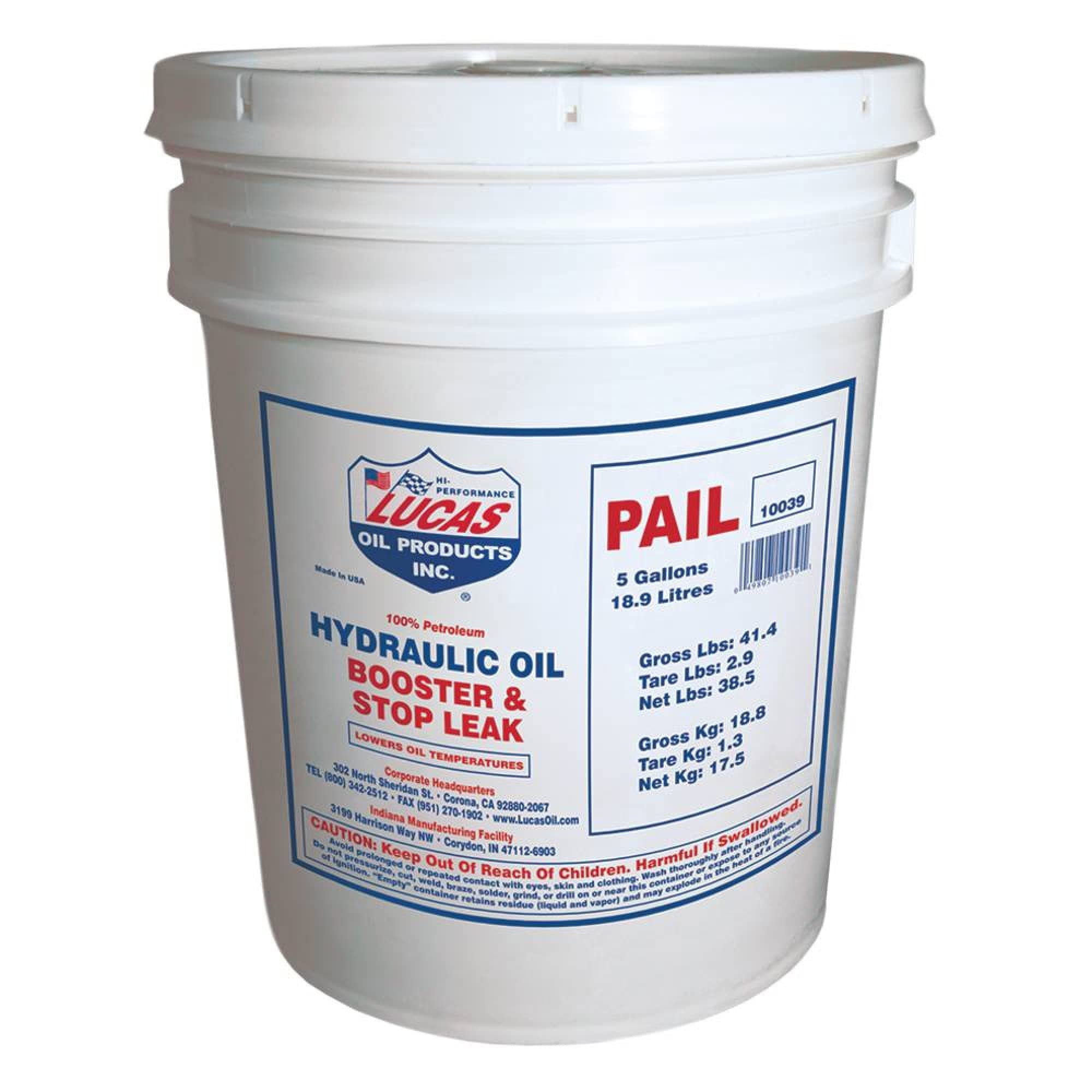 Stens Hydraulic Oil Booster and Stop Leak Additive for Lucas Oil 10039 - 16oz Black Bottle | Fixes Hydraulic Leaks, Reduces Noise & Extends Equipment Life | Ideal for Tractors, Excavators & Heavy Machinery