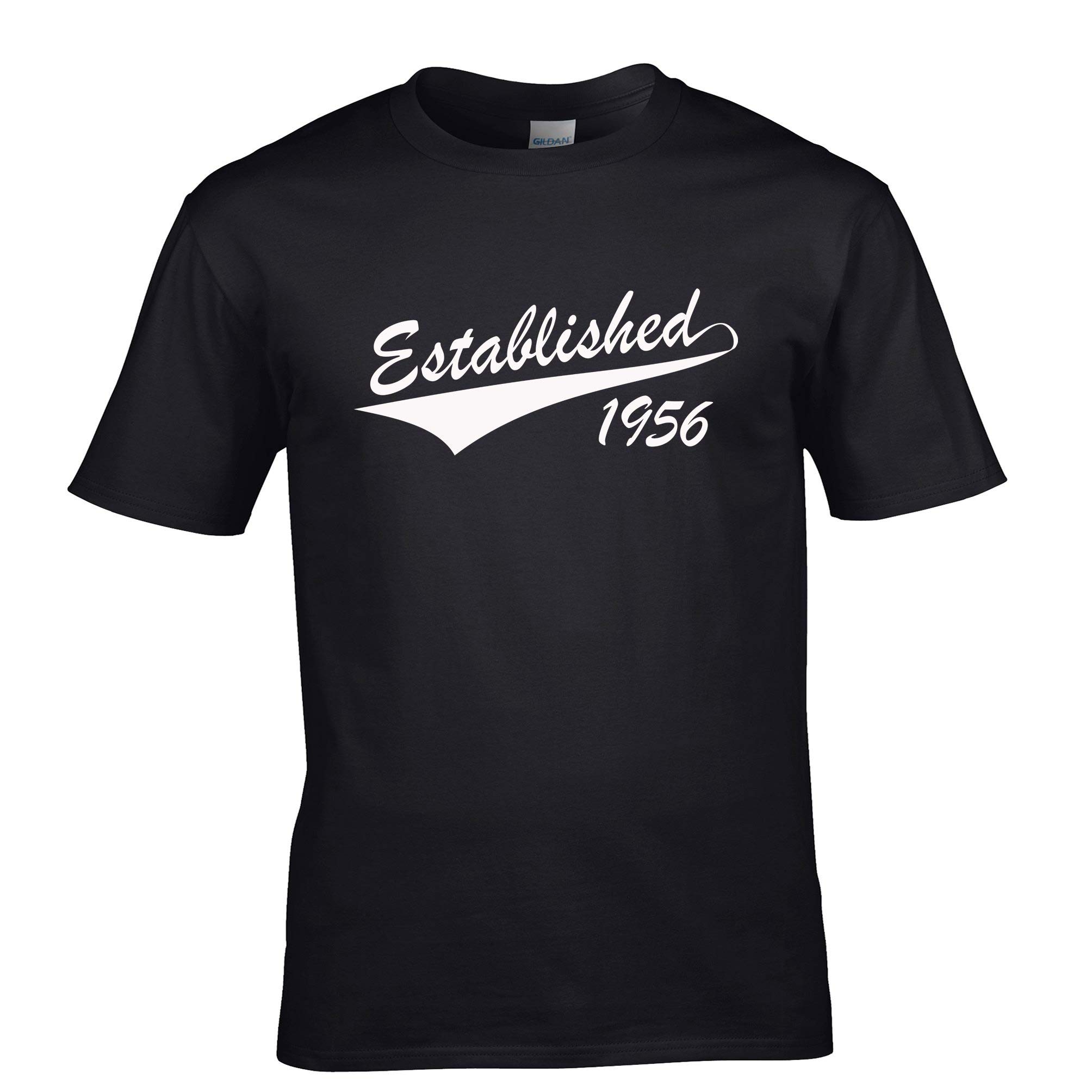 Vintage Established 1956 Birthday T-Shirt - Retro Graphic Tee for Men & Women - Perfect for Birthday Parties, Family Reunions & Anniversary Gifts
