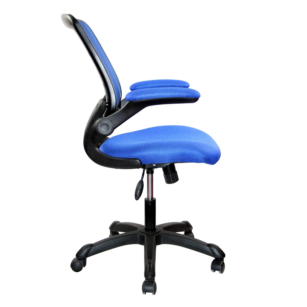 Ergonomic High Back Office Chair - Adjustable Mesh Desk Chair with Lumbar Support & Armrests, Rolling Computer Task Chair for Home & Office Workspace (Blue) - Perfect for Long Hours Sitting, Gaming & Remote Work