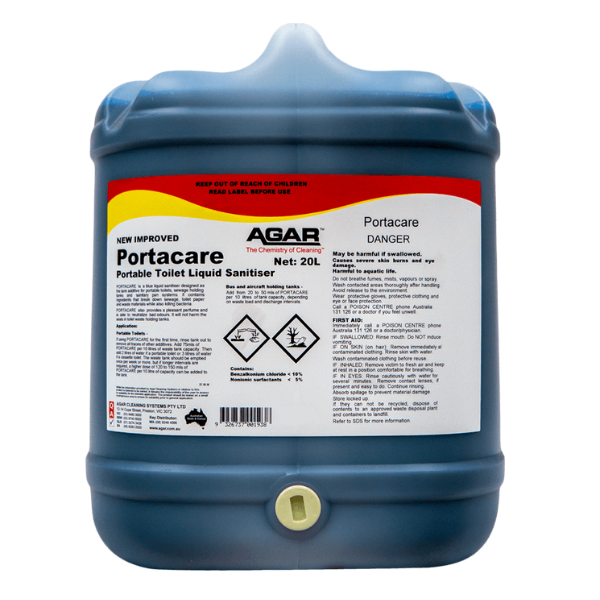 Portable Toilet Sanitiser & Waste Tank Treatment - Agar Portacare | Odor Control & Waste Breakdown for RVs, Boats, Camping & Outdoor Adventures