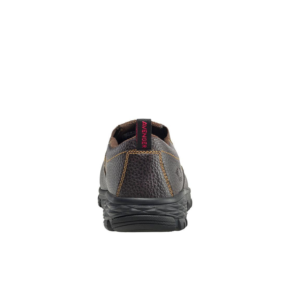 SD10 Alloy Toe Slip-On Work Shoes for Men - Lightweight Safety Shoes with Steel Toe Cap, Non-Slip Sole - Perfect for Construction, Warehouse & Industrial Work (Brown)